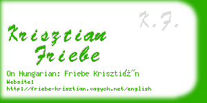 krisztian friebe business card